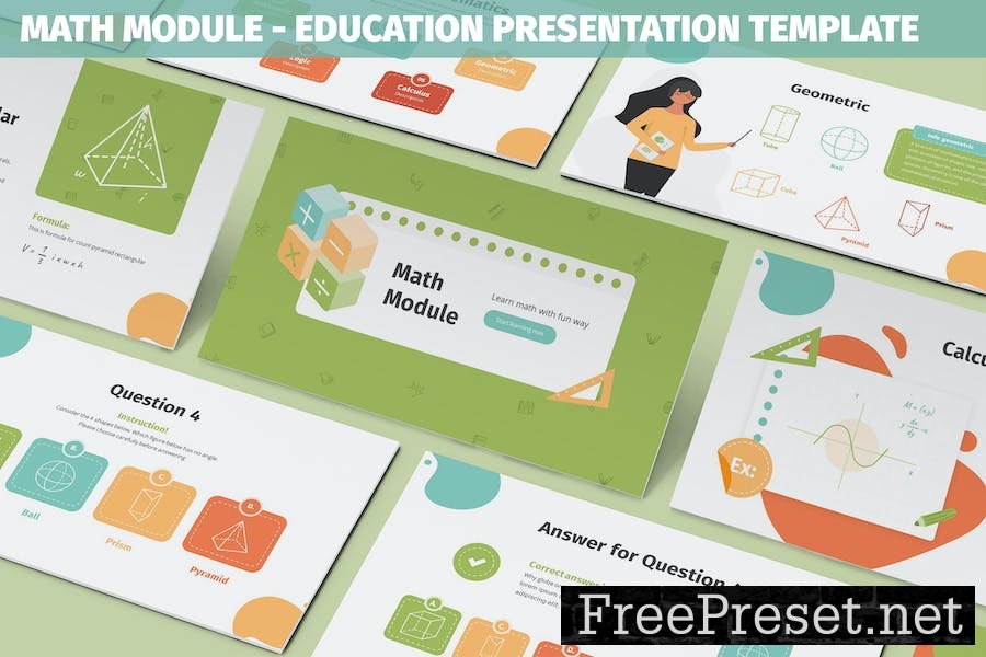 Math Module - Education Powerpoint Template J22APE9