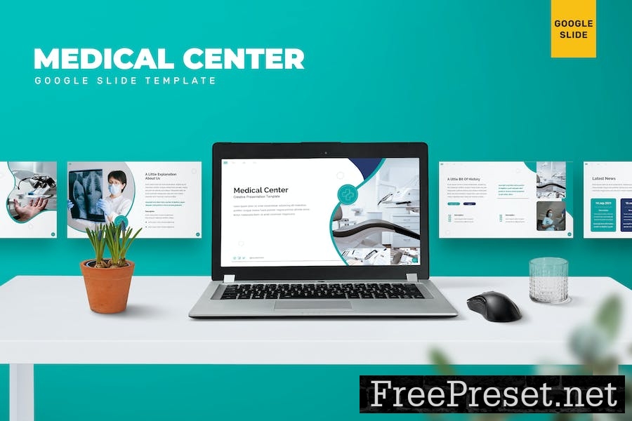 Medical Center - Medical Google Slides Template AZ7JAUG