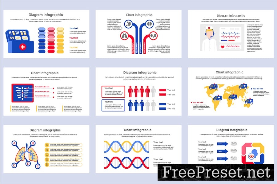 Medical Infographics Multipurpose Powerpoint H9JEM2L