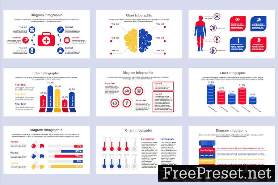 Medical Infographics Multipurpose Powerpoint H9JEM2L