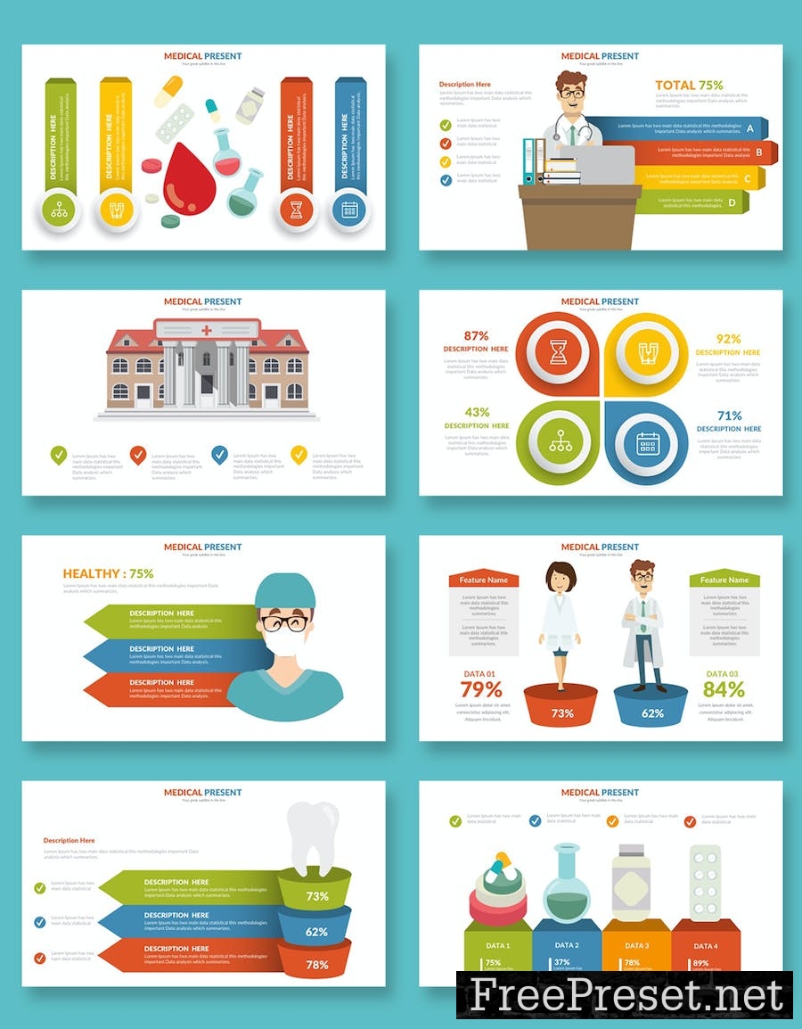 Medical Powerpoint Template GBRYMLH