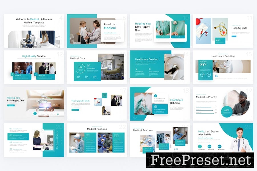 Medical Professional PowerPoint Template 56GLBVK