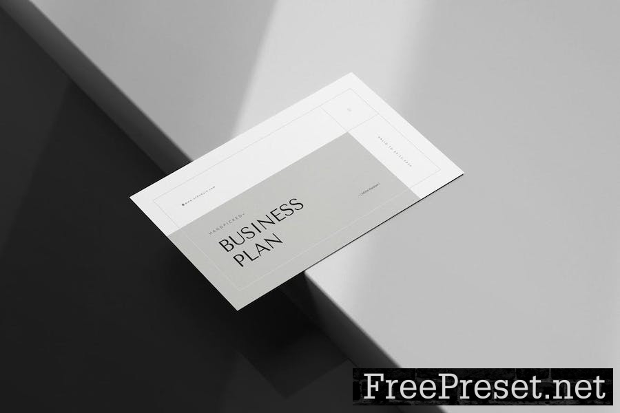 Minimal Business Plan PowerPoint Template PCHV9XD