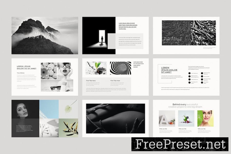 Minimal Portfolio Google Slides Template