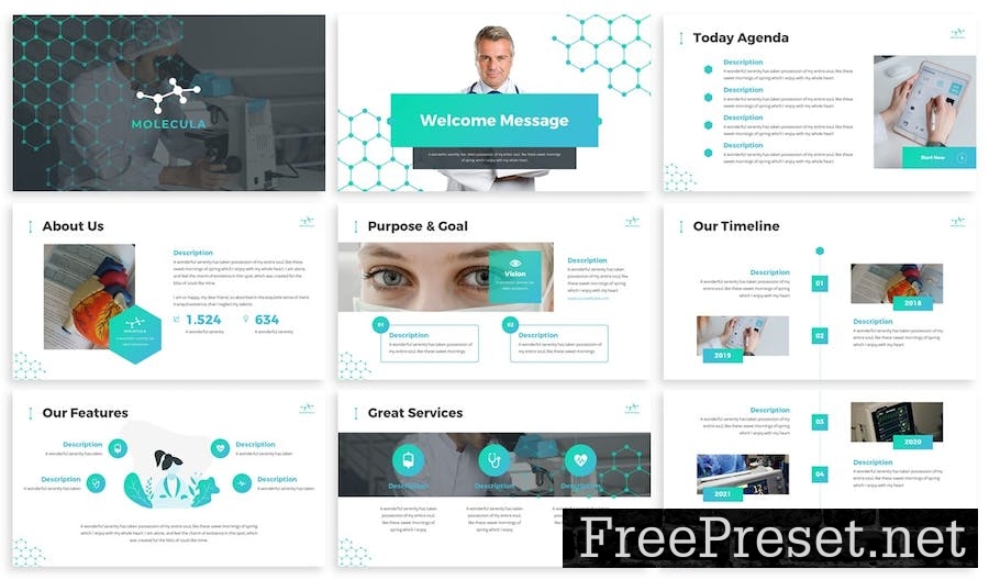 Molecula - Medical Powerpoint Template FTVBC2M