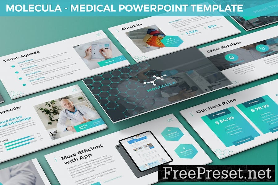 Molecula - Medical Powerpoint Template FTVBC2M