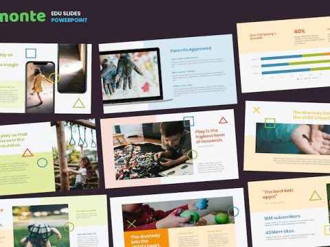 Monte - Education Theme Powerpoint Template T3AEV3V