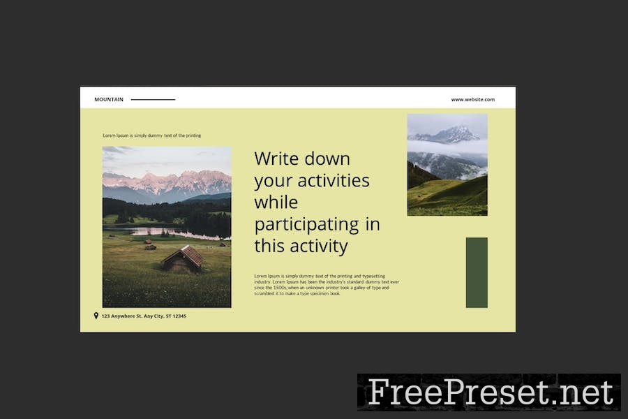 Mountain Google Slide Template 6JKPES5