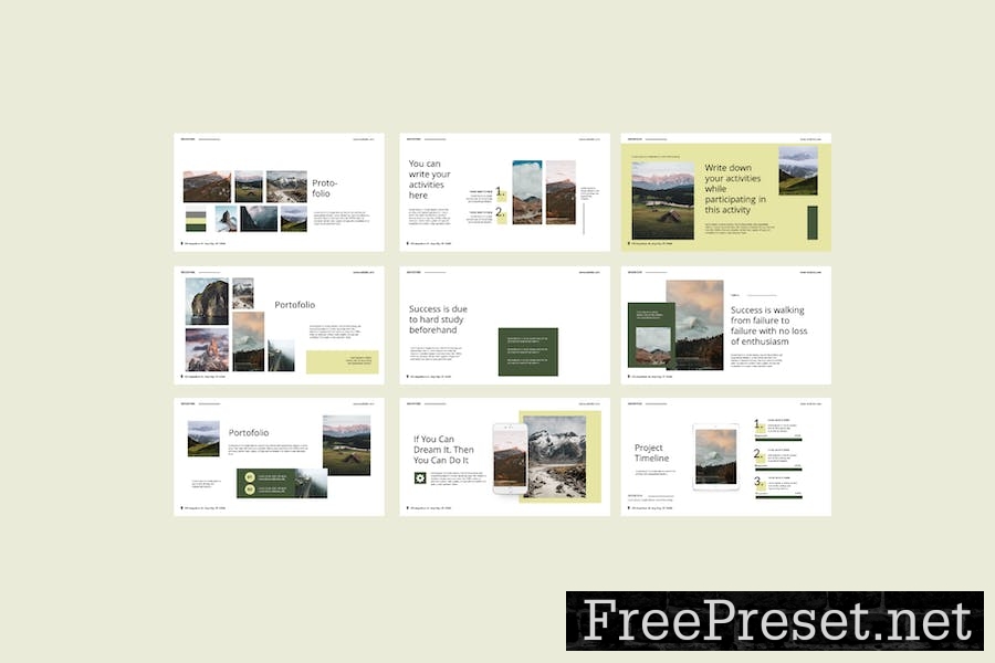 Mountain Google Slide Template 6JKPES5