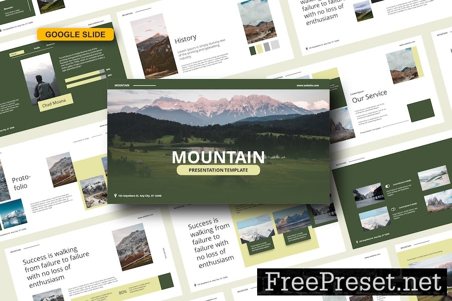 Mountain Google Slide Template 6JKPES5