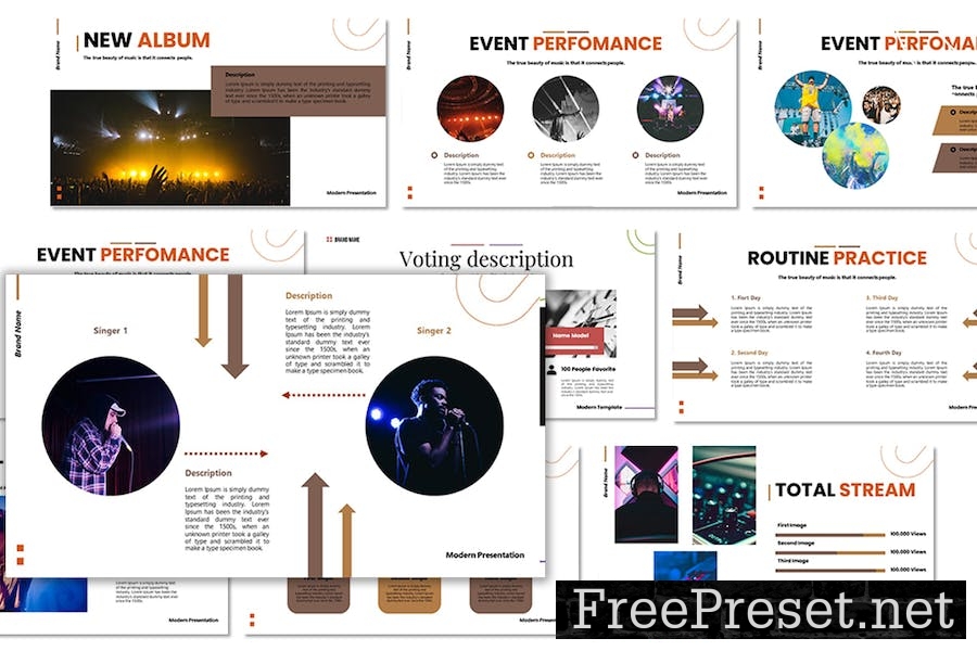 Music Entertainment - Powepoint template XYRLTB7