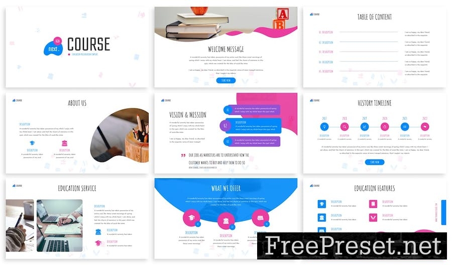 NextCourse - Education Powerpoint Template YY6HMUF