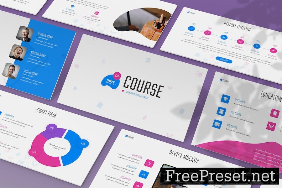 NextCourse - Education Powerpoint Template YY6HMUF