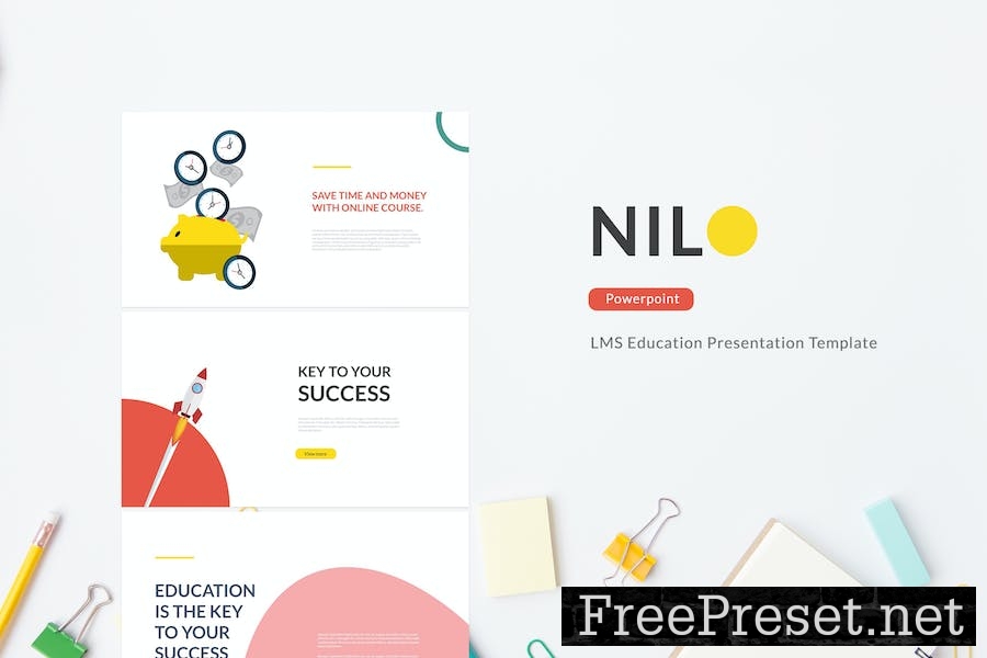 Nilo - LMS Education Powerpoint Template ER9W4DH