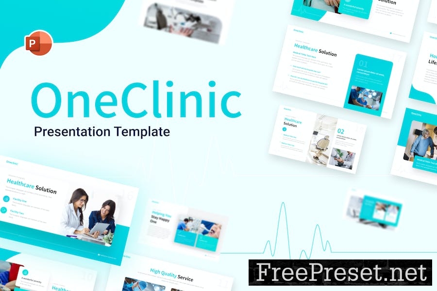 OneClinic Medical PowerPoint Template SU9BT3Z