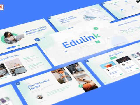 Online Course Powerpoint Template - Edulink DPP9KZG