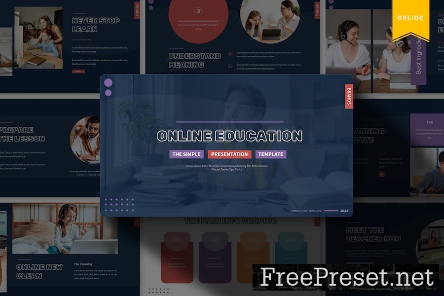 Online Education | Google Slides Template UBV5G8L