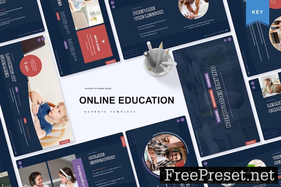Online Education | Keynote Template DNX89AA