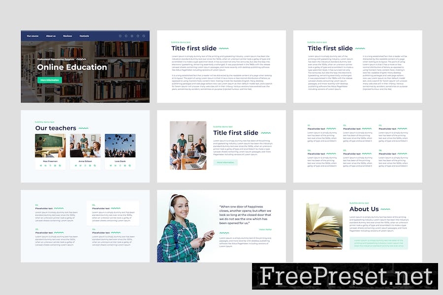 Online Education PowerPoint Template 76WJDUT