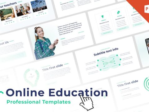 Online Education PowerPoint Template 76WJDUT