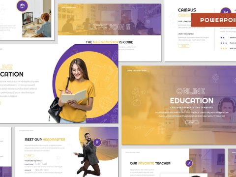 Online Education - Powerpoint Template NWB4DSB