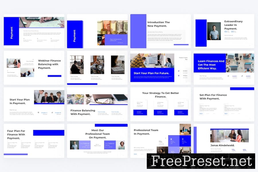 Payment Blue Finance Keynote Template 7CYCX5X