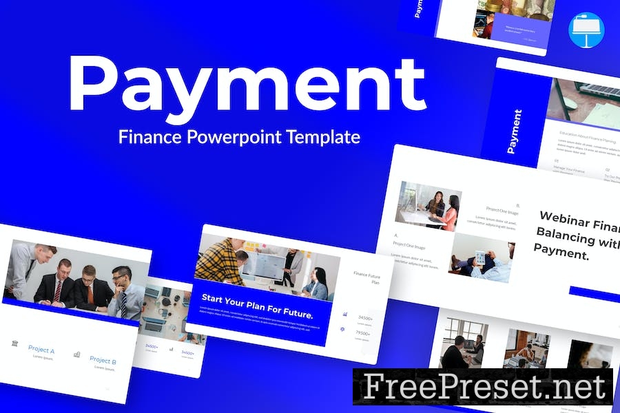 Payment Blue Finance Keynote Template 7CYCX5X