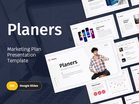 Planers - Marketing Plan Google Slides Template GXVEJEC