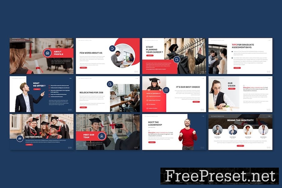 Post Graduate - Education Powerpoint Template HBU2DGH