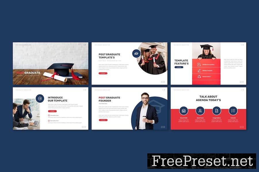 Post Graduate - Education Powerpoint Template HBU2DGH