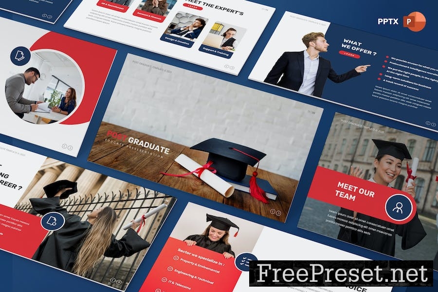 Post Graduate - Education Powerpoint Template HBU2DGH