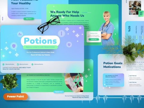 Potions - Medical & Healthcare Powerpoint Template LK568FU