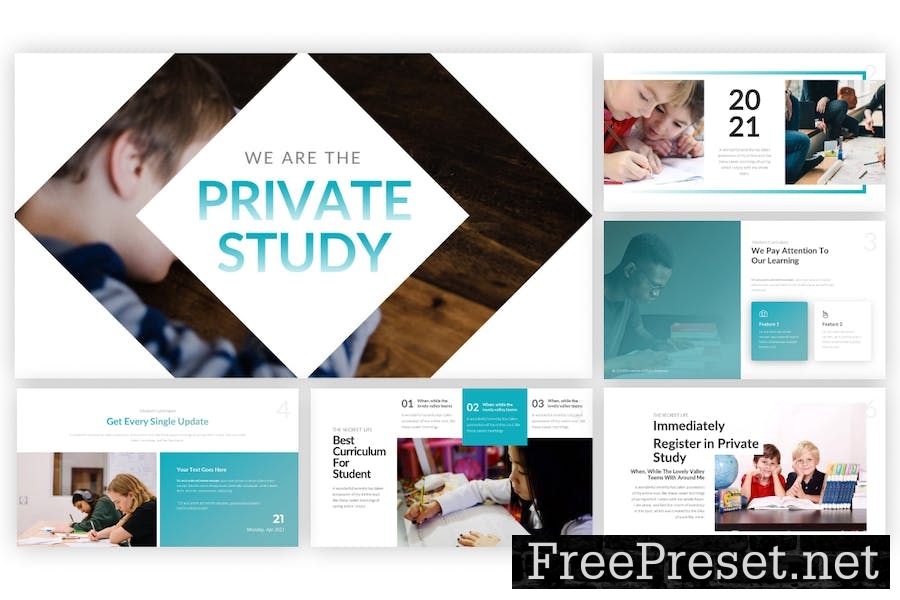 Privatestudy Education Modern PowerPoint Template PZL3F4T