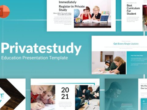 Privatestudy Education Modern PowerPoint Template PZL3F4T