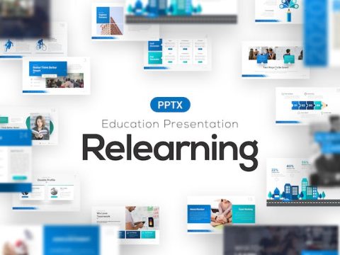 Relearning Education Powerpoint Template UQX89AR