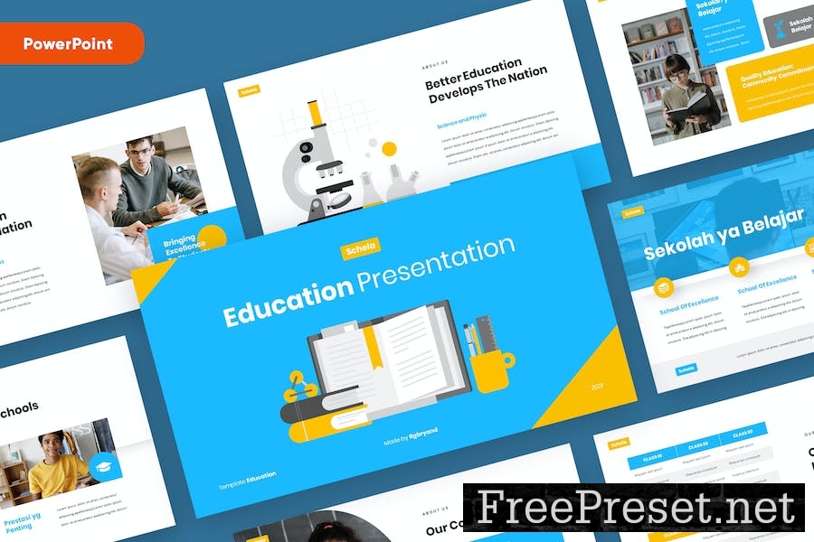 SCHELA - Education Powerpoint Template DWLHEHE