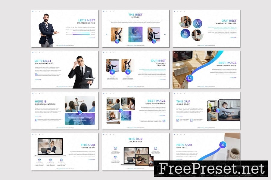 Schoolar - Education Powerpoint Template 9X9BQYX