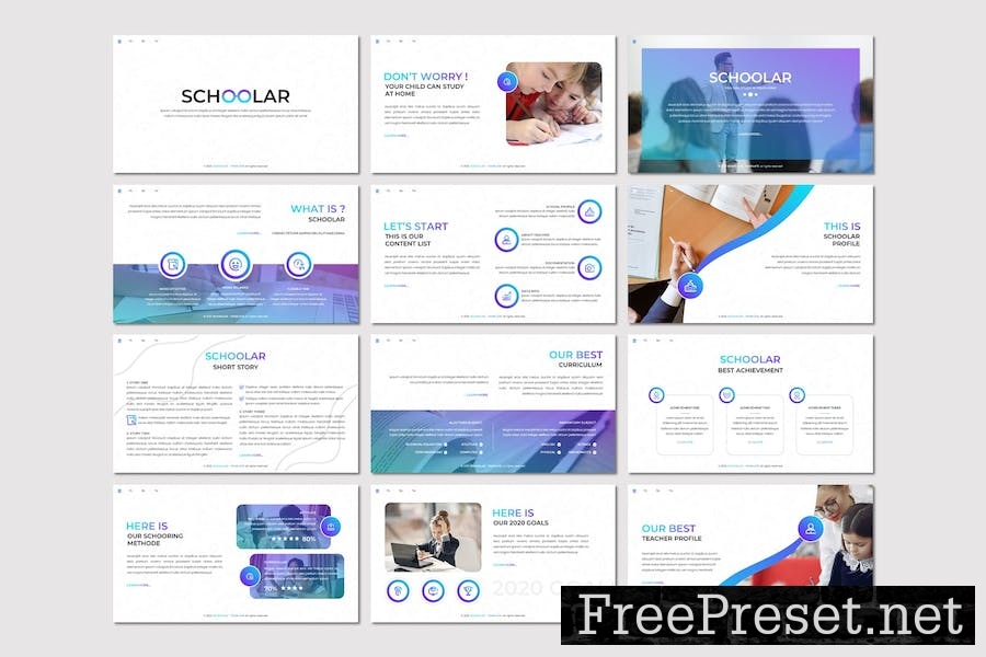 Schoolar - Education Powerpoint Template 9X9BQYX