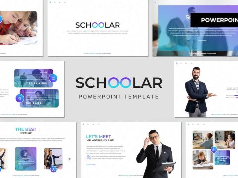 Schoolar - Education Powerpoint Template 9X9BQYX