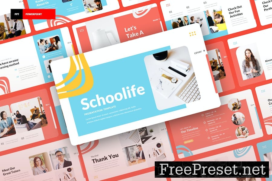 Schoolife - Education Powerpoint Template WL7B9BD