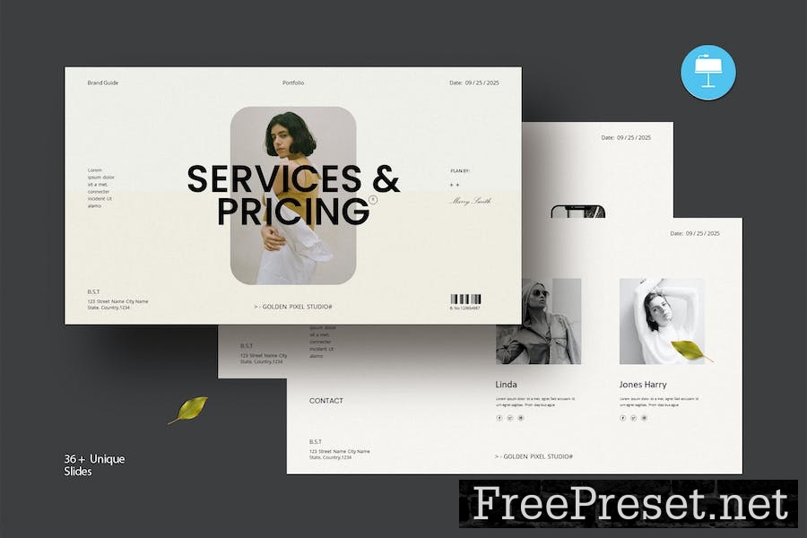 Service & Pricing Keynote Template TH572ZY