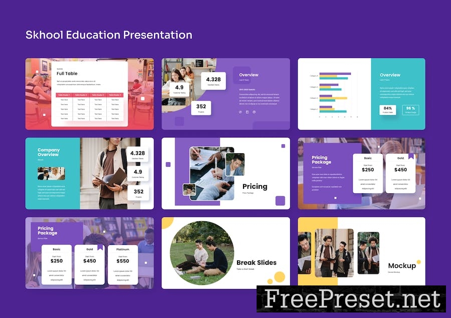 Skhool - Education Google Slides Presentation C8AM498