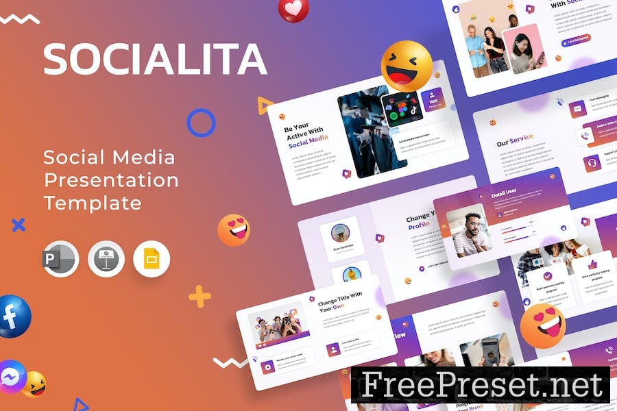 Socialita Social Media Google Slide Template