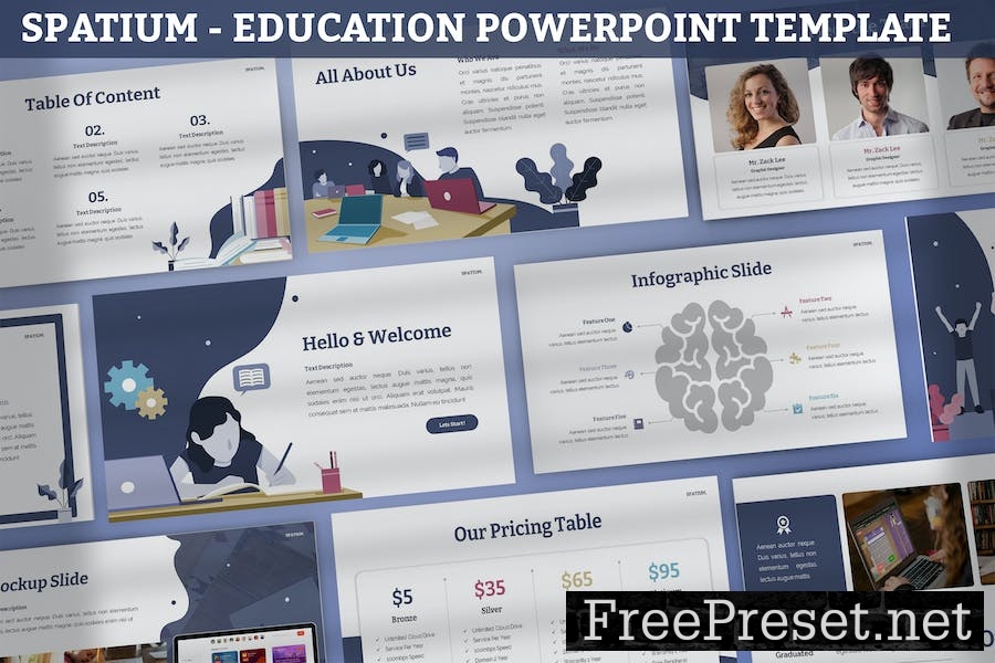 Spatium - Education Powerpoint Template 4RXZKMJ