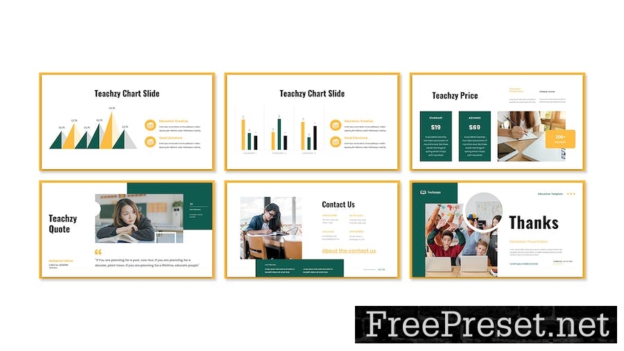 Teachzy Education Presentation PowerPoint Template V68LX37