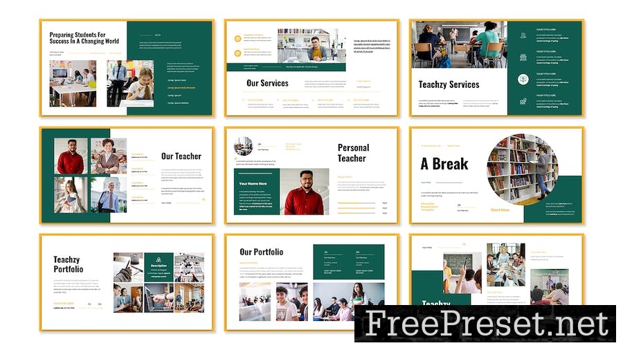 Teachzy Education Presentation PowerPoint Template V68LX37