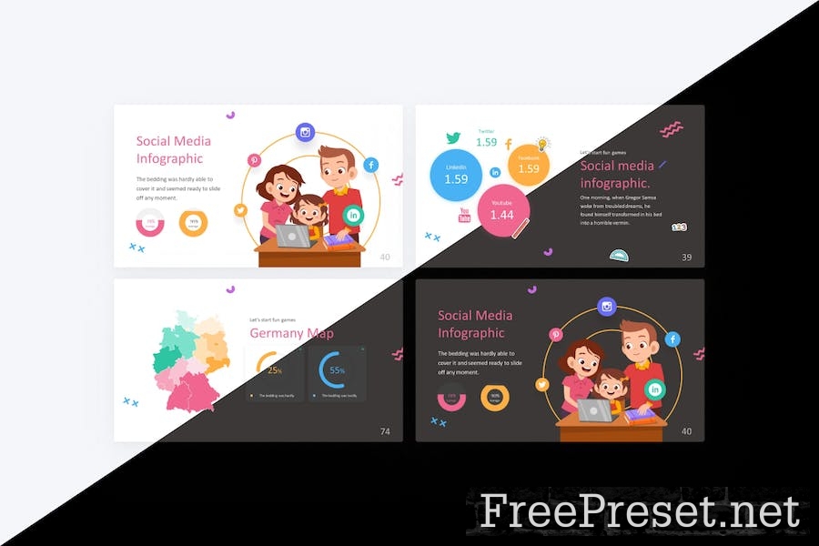 Tkids Education PowerPoint Template GMSV2W3