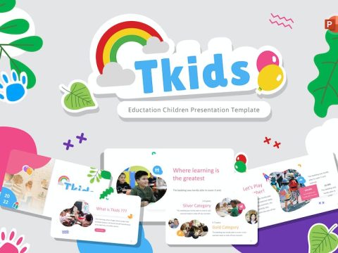 Tkids Education PowerPoint Template GMSV2W3