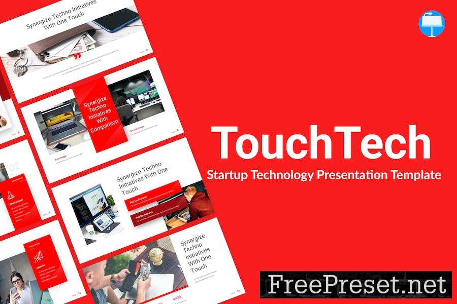 TouchTech Red Startup Technology Keynote Template 6DBF7BB