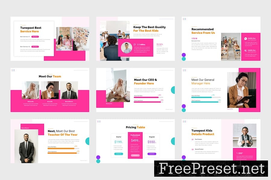 Tunepost - Kids Education PowerPoint Template ZTDU78J